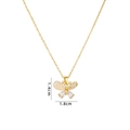Collar de acero de titanio con colgante de mariposa colorida y perlas en dorado - Estilo de Mariposa A (Dorado)