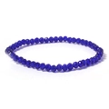 Minimalistisches tiefblaues Kristallperlenarmband mit facettiertem Schliff - Blau