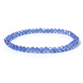 Minimalistisches Perlenarmband mit dunkelblauen Kristallperlen und elastischem Band - Himmelblau