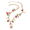 Kerst ketting met kerstman, zuurstok en rood-groene parels voor feestdagen - Kerstman