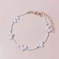 Elegantes Barockperlenarmband in Gold mit verstellbarem Karabinerverschluss auf Rosa - Barock Unregelmäßiger Perlenstil (BR1760-11)