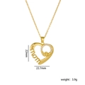 Collier cœur doré avec lettres mom et pendentif couronne style Claddagh pour femme - Cœur A2004