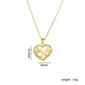 Collier cœur doré avec lettrage MOM et zircons, pendentif mesurant 18,3 mm sur 20 mm - Cœur A2005