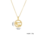 Collier maman doré avec zircons étincelants et pendentif silhouette mère-enfant - Cœur A2012