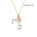 Collar de acero de titanio con colgante de mariposa degradada, perlas y circón - Estilo Mariposa Oro Rosa (A2165)