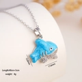 Collana con ciondolo balena blu in argento con smalto e dettagli in zirconi cubici - Stile Balena (1953)
