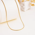 Minimalist golden snake chain necklace with smooth metal texture and sleek finish - Snake Chain Only (Without Pendant)