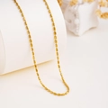 Minimalist gold cylindrical bead chain necklace made of durable stainless steel - Long Bead Chain Only (Without Pendant)