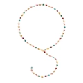 Collana con cuori colorati in finitura dorata con accenti di cristallo multicolore - Piccolo Ciondolo Cuore (NK27440-9)