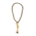 Vintage velvet bow necklace with heart pendant and gold woven chain toggle clasp - Bowknot Style (NK26860)
