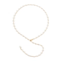 Elegante collana a catena dorata con perle a forma di cuore e chiusura a moschettone - Stile Cuore Perla Artificiale (NK27440-10)