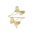 Brassard spirale doré orné d'ailes de papillon ajourées en métal précieux - Style Spirale Papillon Ajouré (NK28900-7)