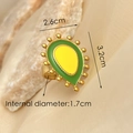 Verstellbarer Teardrop Ring im französischen Vintage-Stil mit gelber und grüner Emaille - Böhmischer Tropfen Stil (JZ-YS404)