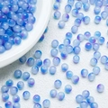 Macro shot of 6mm/8mm gradient blue and purple glass beads for DIY jewelry making - Blue-Purple (A3)
