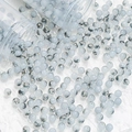 Blue glass beads with gold speckles spilling from bottles on a white textured surface - Ink Wash Gold Foil Style (A201) / 8mm / Grey Blue with Black Pattern
