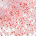 Macro detail of 8mm pink gold-foil glass beads with marble texture for DIY jewelry - Ink Wash Gold Foil Style (A203) / 8mm / Red