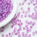 Macro detail of 8mm purple and white gradient glass beads for DIY jewelry making - Purple Gradient (A12)