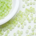 Detail of 8mm translucent light green jelly glass beads for DIY jewelry making - Light Green (A13)