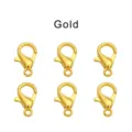 Chiusure a moschettone dorate da 10mm e 12mm per la creazione di gioielli - Chiusura a Moschettone 10MM (P19#) / 50 pezzi per confezione / Oro