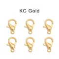 Chiusure a moschettone dorate KC 10mm per creazione di gioielli fai-da-te e collane - Chiusura a Moschettone 10MM (P19#) / 50 pezzi per confezione / oro kc