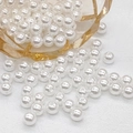 Perle tonde bianche da 10mm con finitura lucida per gioielli fai da te e ciondoli cellulare - Foro Diritto 1.5mm / Perla Artificiale 6mm / Bianco