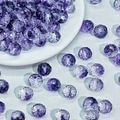 Dettaglio di perline in vetro sfumato viola sfaccettato per la creazione di bracciali - Stile Luccicante 8mm / Blu Inchiostro (10#)