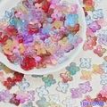 Macro shot of 10mm colorful Czech glass flower beads for DIY jewelry and crafts - Random Mixed Color (L940)