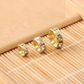 Three sizes of gold-plated rhinestone spacer beads for DIY jewelry and bracelets - Gold Rhinestone Rondelle (P9)