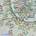 Macro view of 15x10mm gradient iridescent butterfly glass beads for DIY jewelry making - 15x10mm / Iridescent Butterfly (L157#)