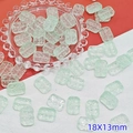 Light green 18x13mm textured glass flower bead for DIY jewelry making and crafts - Light Green (L106# Relief Tag)