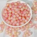 Perles marbrées 8mm rose et jaune avec finition nacrée pour la création de bijoux DIY - Jaune & Rose (M174#)