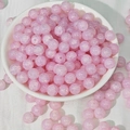 Perles en verre aurore violet clair 8mm avec texture craquelée pour bijoux DIY - Rose Clair (M175#)
