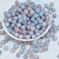 Round 8mm blue and pink cracked glass beads for jewelry making necklaces and bracelets - 8mm (1.0mm Straight Hole) / Khaki & Gray (M179#)