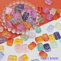 Colorful 13x18mm double-sided glazed flower beads for DIY jewelry making and crafts - Mixed Colors (L101# Relief Tag)