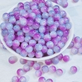 Perles de verre craquelé dégradé violet et bleu 8mm pour la création de bijoux DIY - Violet & Bleu (M177#)