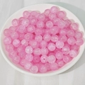 Perles de jade imitation 8mm roses avec texture craquelée pour bijoux DIY et bracelets - Rose (M151#)