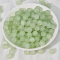 Perles rondes 8mm vert clair translucides pour la création de bijoux et bracelets - Vert Clair (M153#)