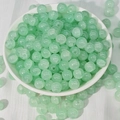 Perles 8mm vert clair translucides aspect jade pour création de bijoux DIY - Vert Cyan (M154#)