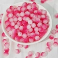 Perles dégradées rose et blanc de 8mm pour bijoux faits main et projets créatifs - Rose d'Eau (M160#)