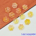 Orange gradient 14mm sunflower glass beads for DIY jewelry and bracelet making - Sunflower / 14mm / Light Orange