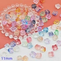 Colorful 11mm cat shaped glass beads for DIY jewelry and handmade accessories - Random Mixed Color Lion Dance
