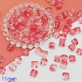 11mm red and white gradient faceted crystal beads for DIY jewelry and hair accessories - Bright Red Lion Dance