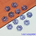 Perles de tournesol en verre violet 14x14x6mm pour la création de bijoux DIY - Bleu Foncé