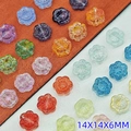 Perles de verre tournesol de 14mm en couleurs assorties pour la création de bijoux - Rose vif
