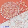 Ροζ πέρλα πεταλούδα για DIY κοσμήματα 15x10mm με κομψό μαργαριταρένιο φινίρισμα - 15x10mm / Κίτρινο Ροζ Πεταλούδα (L144#)