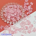 Ροζ χάντρες πεταλούδα 15x10mm για DIY κοσμήματα με απαλή λάμψη μάτι της γάτας - 15x10mm / Ροζ Πεταλούδα (L145#)