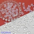 Ακρυλικές χάντρες πεταλούδα 15x10mm για DIY κατασκευή κοσμημάτων και χειροτεχνίες - 15x10mm / Λευκή Πεταλούδα (L155#)