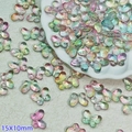Χάντρες πεταλούδα aurora 15x10mm για χειροποίητη κατασκευή κοσμημάτων DIY - 15x10mm / Ιριδίζουσα Πεταλούδα (L157#)