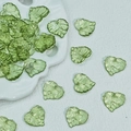 Mini cuentas de hojas en acrílico verde con textura para creación de joyas de DIY - Hoja de Acrílico / 15x15mm / Verde