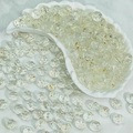 Dettaglio macro di perle di vetro sfaccettate da 10 mm con foglia d'oro per gioielli DIY - 10mm / Foglia d'Oro Trasparente (B105)